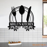 Custom Name Metal Kitchen Sign with Led Light Kitchen Decor Name Kitchen Sign Kitchen Wall Art Pantry Sign Gift for