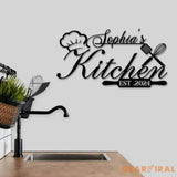 Custom Name Metal Kitchen Sign with Led Light Kitchen Decor Name Kitchen Sign Kitchen Wall Art Pantry Sign Gift for