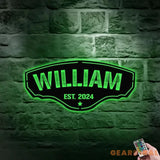 Custom Name Metal Sign Family Name Sign Personalized Split Letter Last Name Family Wall Sign Outdoor Door Monogram