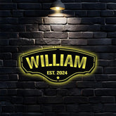 Custom Name Metal Sign Family Name Sign Personalized Split Letter Last Name Family Wall Sign Outdoor Door Monogram