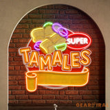 Custom Name Mexican Tamales Food Restaurant Decor Artwork Led Neon Sign Light