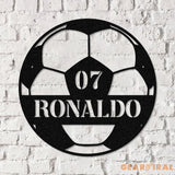 Custom Name& Number Soccer LED Metal Art Sign Light up Soccer Ball Name Metal Sign Multi Color Soccer Art Metal Soccer