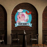 Custom Name Pig Food Logo Artwork Led Neon Sign Light