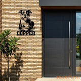 Custom Name Pitbull Metal Sign with Led Light Pitbull Sign Personalized Dog Sign Dog Monogram Dog Mom Gift Dog Gift