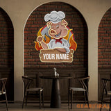 Custom Name Porky BBQ Logo Artwork Led Neon Sign Light