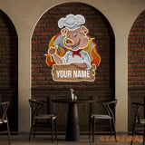 Custom Name Porky BBQ Logo Artwork Led Neon Sign Light