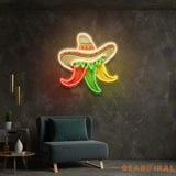 Custom Name Restaurant Cinco De Mayo Mexican Chili Artwork Led Neon Sign Light