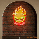 Custom Name Restaurant Fast Food Burger Led Neon Sign Light