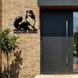 Custom Name Shetland Sheepdog Metal Sign with Led Light Shetland Sheepdog Sign Personalized Dog Sign Dog Monogram Dog