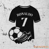 Custom Name Soccer LED Metal Art Sign Light up Soccer Ball Name Metal Sign Multi Color Soccer Art Metal Soccer Wall Art