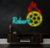 Custom Name Soccer Neon Sign Neon Name Sign Neon Sign Custom Name Nursery Neon Sign Teenage Boy Gifts Football Gift For