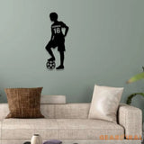 Custom Name Soccer Player Metal Sign Decorative Name Sign Personalized Split Letter Last Name Housewarming Monogram