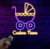 Custom Name Stroller Neon Sign Kid Room Neon Sign Bedroom Decor Kid Room Decor Baby Girl Sign Led Light Baby Shower