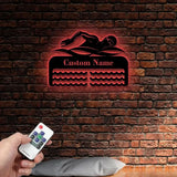 Custom Name Swimming Medal Holder with Led Light Personalized Name of Swimmer Medal Hanger Medal Display Awards Sign