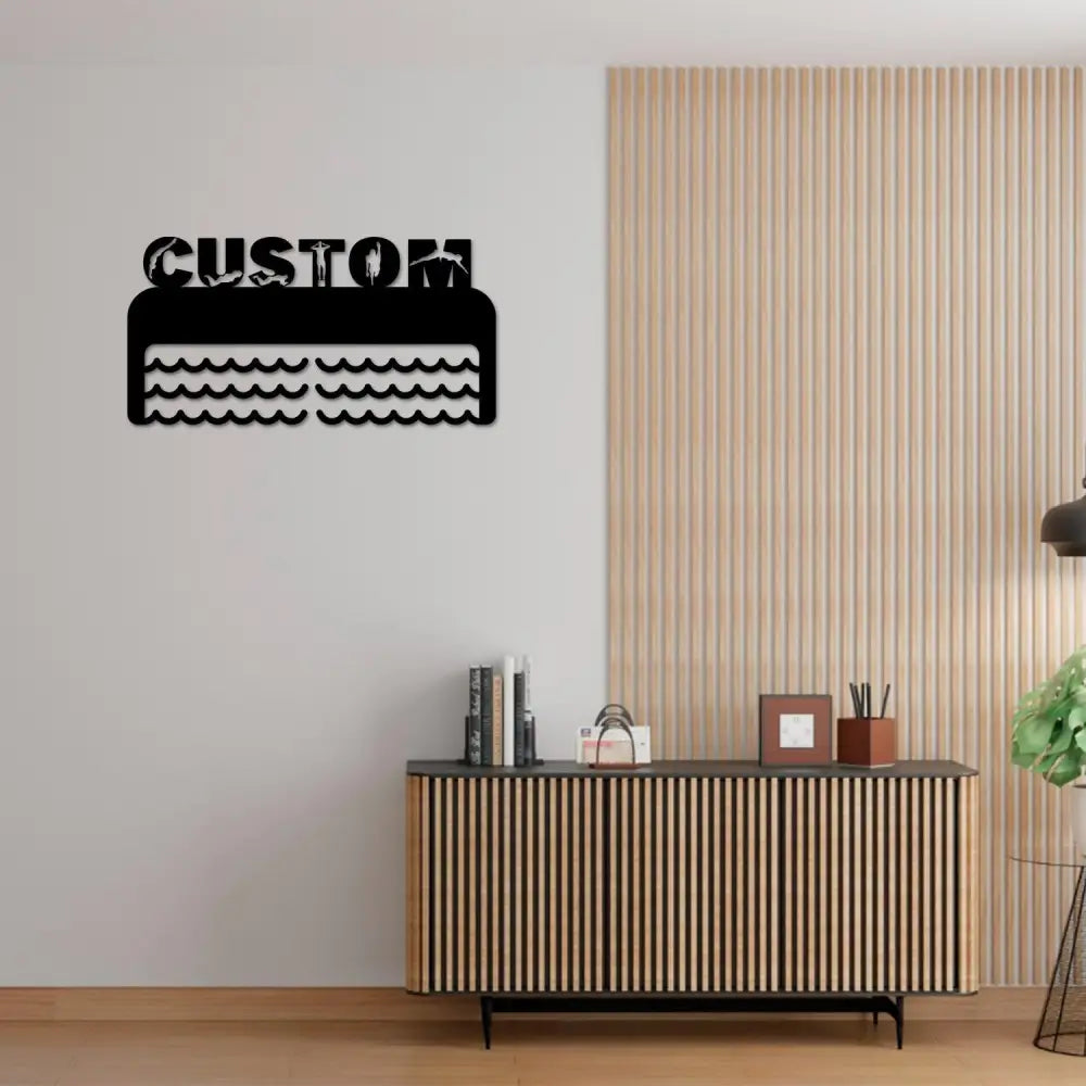 Custom Name Swimming Medal Holder with Led Light Personalized Name of Swimmer Medal Hanger Medal Display Awards Sign