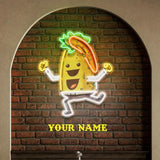 Custom Name Taco Style Dancing Music Artwork Led Neon Sign Light