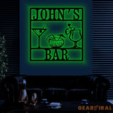 Custom Name The Bar Sign Personalized Metal Home Bar Sign Cabin Family Name Sign Man Cave Sign Bar Decor Metal Bar Sign