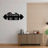 Custom Name Weightlifting Medal Hanger Metal Wall With LED Light Weightlifting Wall Hanger Gift For Weightlifting