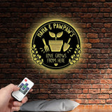 Custom Nana’s Love Grows Here Metal Sign Personalized Garden Name Sign Garden Decor Gardeners Gift Yard Sign Gift for