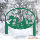 Custom Nativity Scene Christmas Sign – O Come Let Us Adore Him Religious Metal Art for Home or Yard – Perfect for