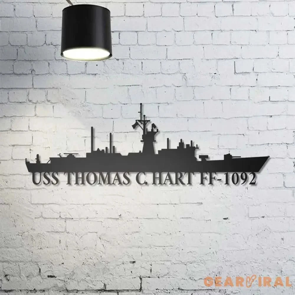 Custom Navy Ships Metal Wall Art with LED Lights - Personalized Gift for Navy Veterans - US Navy Ship Silhouette - US