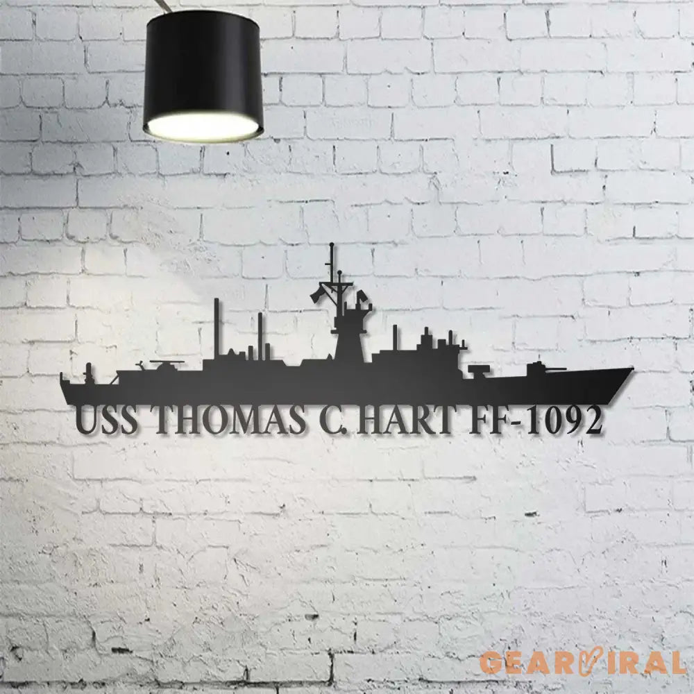 Custom Navy Ships Metal Wall Art with LED Lights - Personalized Gift for Navy Veterans - US Navy Ship Silhouette - US