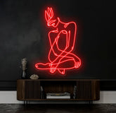 Custom Neon Woman Art Sign - Modern LED Neon Light for Home Lounge or Studio Decor - Unique Minimalist Wall Art for