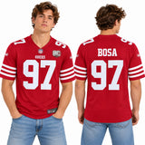Custom Nick Bosa San Francisco 49ers Fan Inspired 80th Anniversary Game Jersey - White