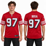 Custom Nick Bosa San Francisco 49ers Fan Inspired Alternate Game Jersey - Scarlet
