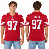 Custom Nick Bosa San Francisco 49ers Fan Inspired Premium F.U.S.E. Premium Limited Jersey - Scarlet