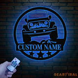 Custom Off-Road Jeep Metal Sign Personalized Mountain Jeep LED Sign Jeep Gift Decor Adventure Metal Sign Custom Jeep
