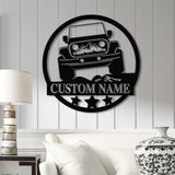 Custom Off-Road Jeep Metal Sign Personalized Mountain Jeep LED Sign Jeep Gift Decor Adventure Metal Sign Custom Jeep