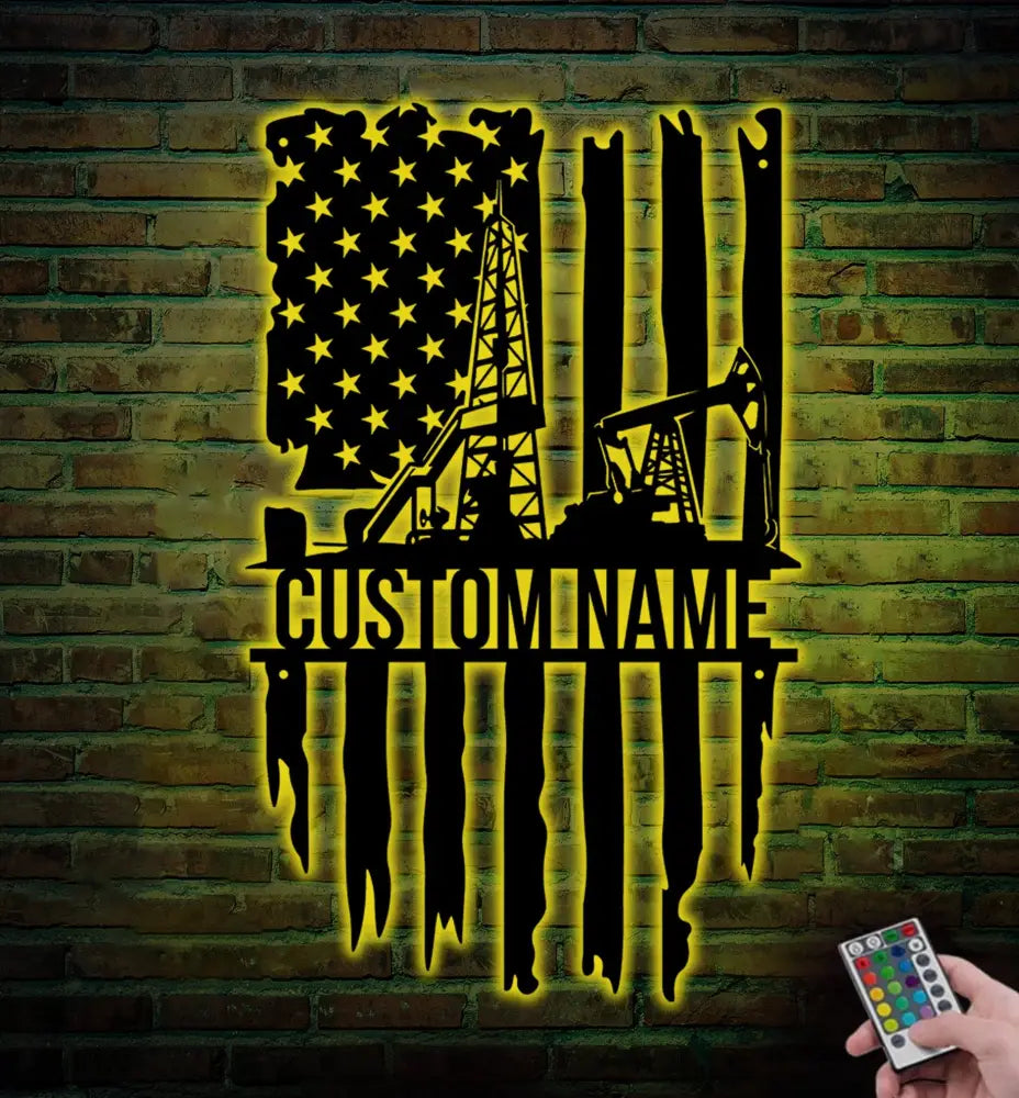 Custom Oil Field Metal Sign - Oil Field Welcome Sign - Oil Field Monogram Metal Sign - Personalized Oil Field metal