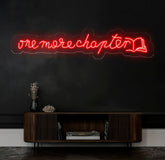 Custom One More Chapter Neon Sign - LED Wall Art for Book Lovers - Perfect Decor for Libraries Study Rooms or Reading