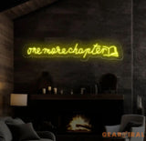 Custom One More Chapter Neon Sign - LED Wall Art for Book Lovers - Perfect Decor for Libraries Study Rooms or Reading