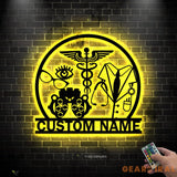 Custom Optician Metal Wall Art with Led Light - Optician Gift Optometry Gifts - Optometrist Eye Doctor Gift - Clinic