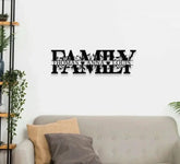 Custom Our Family Name - Family name Metal LED Sign - Last Name Initial Hanging - Personalize Metal Wall Art