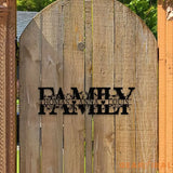 Custom Our Family Name - Family name Metal LED Sign - Last Name Initial Hanging - Personalize Metal Wall Art