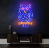 Custom Owl Neon Sign – Color-Changing LED Neon Light – Unique Owl Wall Art for Home Office or Game Room Decor Christmas