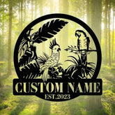 Custom Parrot Bird Metal Wall Art - Personalized Parrot Bird Name Sign - Bird Lovers Home Decor | GearViral