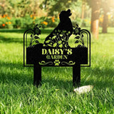 Custom Pet Metal Memorial Garden Stake Dog Memorial Sign Cat Garden Sign Pet Grave Markers Personalized Pet Name Stake