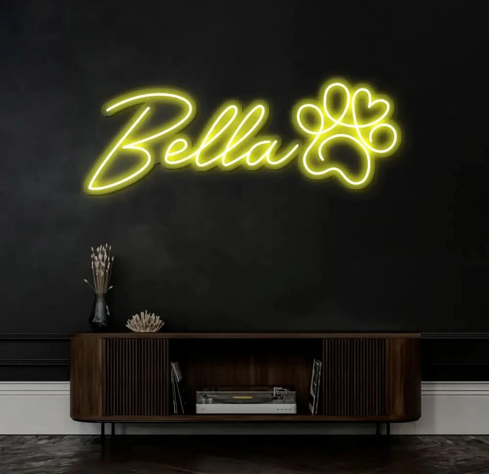 Custom Pet Name Neon Sign Dog House Name Light Sign Unique Gifts for Kids Custom Dog Pet Neon Sign Puppy Neon Light