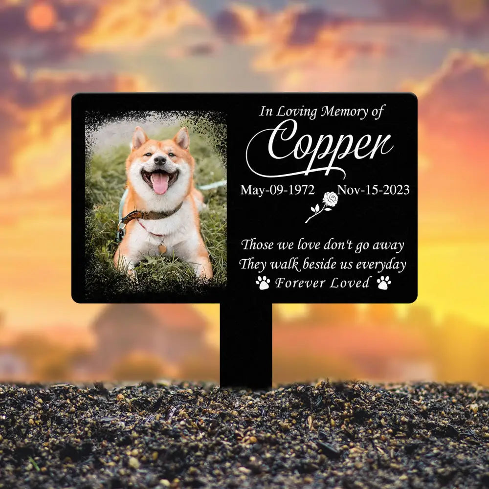 Custom Photo Dog Loss Memorial Stake Personalized Pet Grave Marker Photo Tribute Plaque for Bereaved Dog Owners Dog