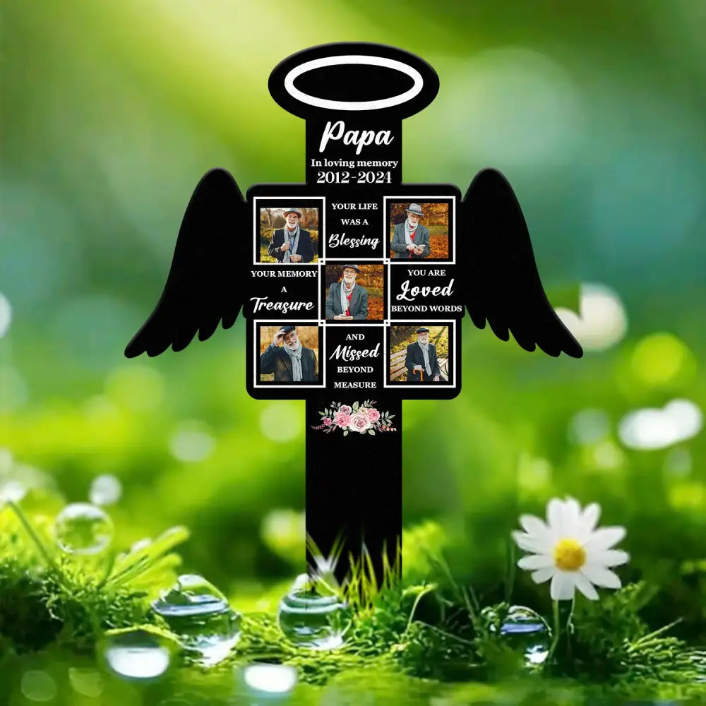 Custom Photo Grave Marker Temporary Grave Marker With Photo Outdoor Memorial Plaque Sympathy Plaque Remembrance Plaque