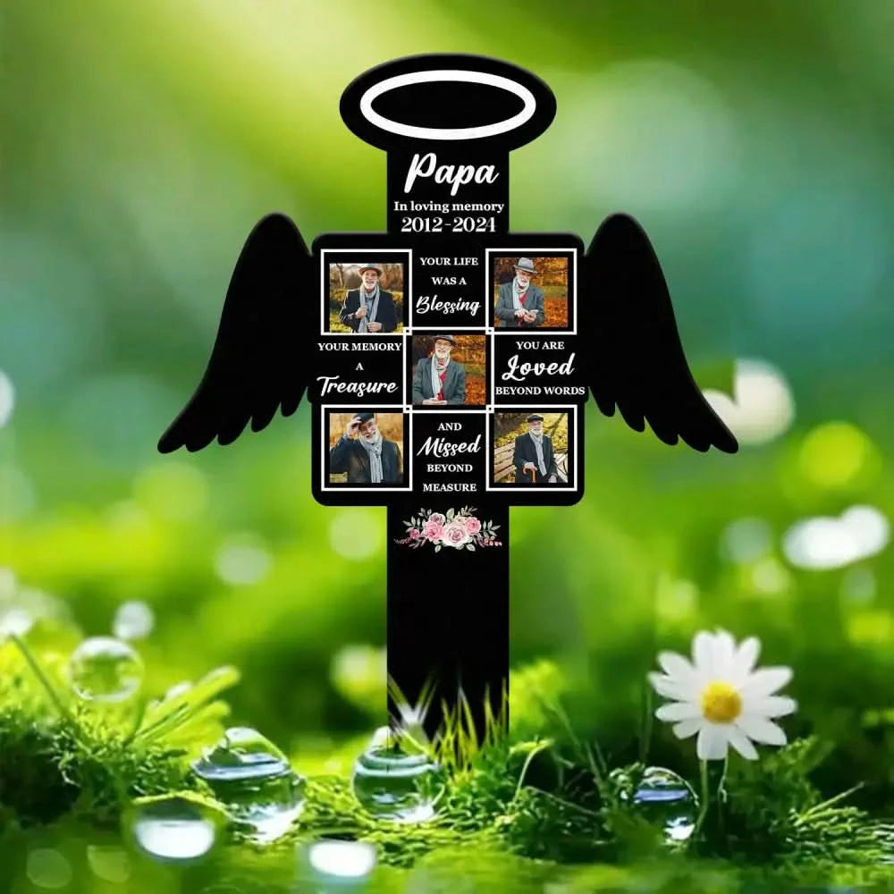 Custom Photo Grave Marker Temporary Grave Marker With Photo Outdoor Memorial Plaque Sympathy Plaque Remembrance Plaque