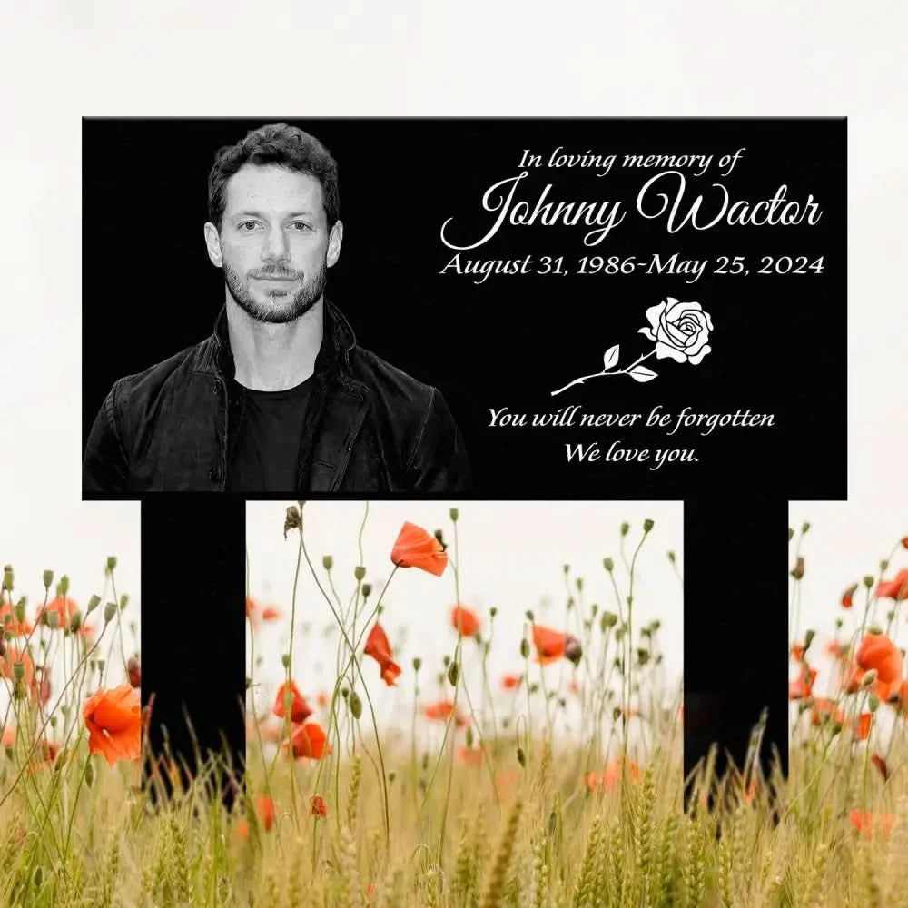 Custom Photo Grave Marker Temporary Grave Marker With Photo Outdoor Memorial Plaque Sympathy Plaque Remembrance Plaque