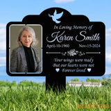 Custom Photo Grave Marker Temporary Grave Marker With Photo Outdoor Memorial Plaque Sympathy Plaque Remembrance Plaque
