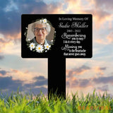 Custom Photo Memorial Plaque Stake Temporary Grave Marker With Photo Outdoor Memorial Plaque Sympathy Plaque