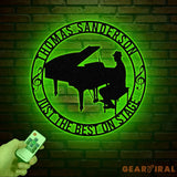 Custom Piano Player Name Metal Sign Personalized Musician Wall Decor Music Entertainer Gift Piano Artist Wall Hanging