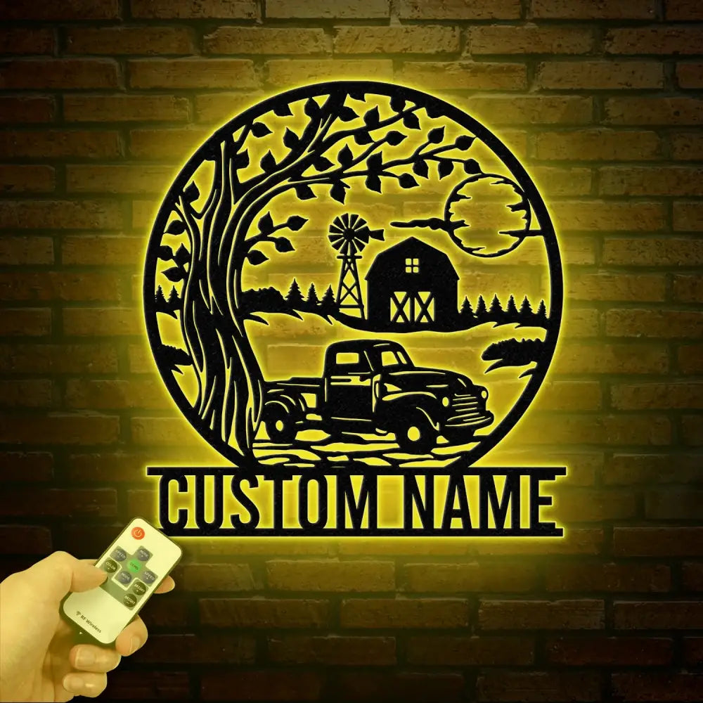 Custom Pickup Truck Metal Farm Sign Farm Metal Sign Farm Decor Personalized Family Name Sign Unique Gift for Farmers
